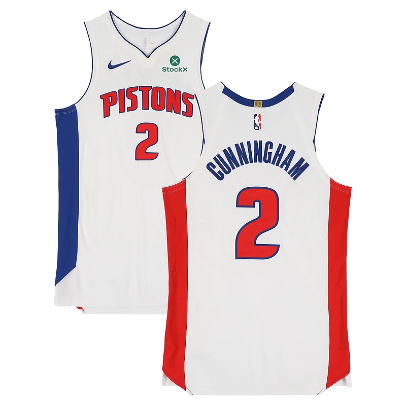 Cade Cunningham Detroit Pistons Game-Used #2 White Nike Jersey vs. Boston Celtics on January 19, 2026 - Size 50+4