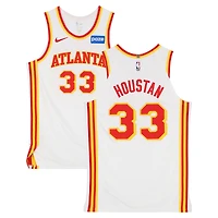 Caleb Houstan Atlanta Hawks Game-Used #33 White Nike Jersey vs. Portland Trail Blazers on March 1, 2026 - Size 50+4
