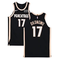 Onyeka Okongwu Atlanta Hawks Game-Used #17 Black Nike City Edition Jersey vs. Boston Celtics on January 17, 2026 - Size 50+4