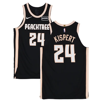 Corey Kispert Atlanta Hawks Game-Used #24 Black Nike City Edition Jersey vs. Washington Wizards on February 26, 2026 - Size 50+4