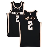 Keaton Wallace Atlanta Hawks Game-Used #2 Black Nike City Edition Jersey vs. Cleveland Cavaliers on April 10, 2026 - Size 48+4