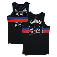 Bobi Klintman Detroit Pistons Player-Issued #34 Black Jersey from the 2025-26 NBA Season - Size 50+4