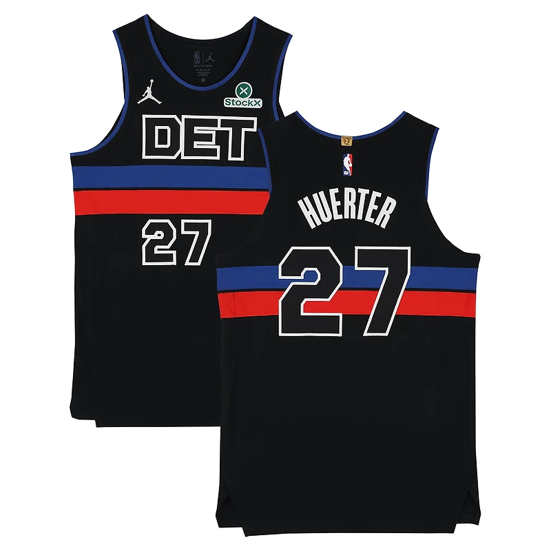 Kevin Huerter Detroit Pistons Player-Issued #27 Black Jersey from the 2025-26 NBA Season - Size 50+4