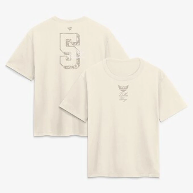 Women's Paige Bueckers Cream Dallas Wings Fashion Name & Number T-Shirt