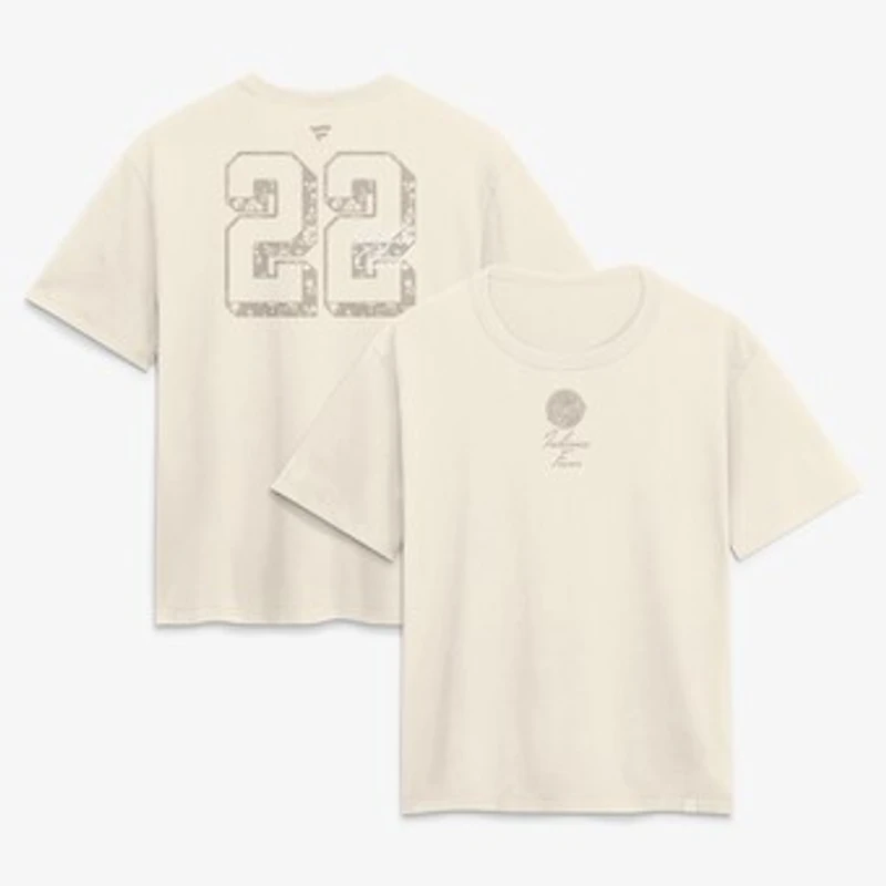 Women's Caitlin Clark Cream Indiana Fever Fashion Name & Number T-Shirt