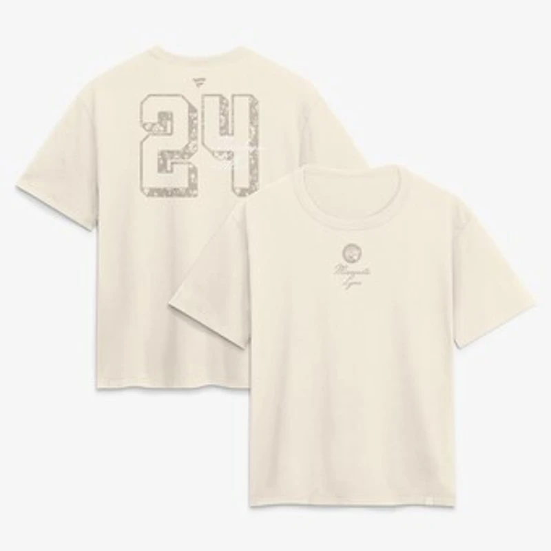 Women's Napheesa Collier Cream Minnesota Lynx Fashion Name & Number T-Shirt