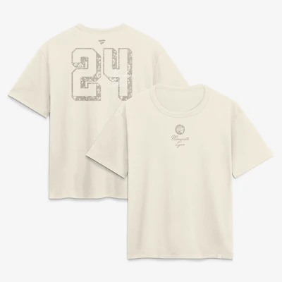 Women's Napheesa Collier Cream Minnesota Lynx Fashion Name & Number T-Shirt