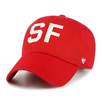 Women's '47 Scarlet San Francisco 49ers Finely Clean Up Adjustable Hat