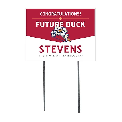 Jardine Stevens Institute of Technology Ducks Future Duck 18" x 24" Yard Sign