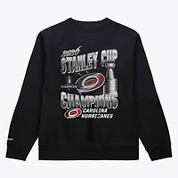 Men's Mitchell & Ness  Black Carolina Hurricanes 2026 Stanley Cup Champions Trophy Sweatshirt