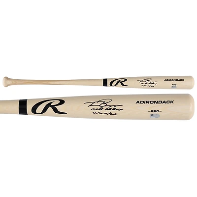 Travis Bazzana Cleveland Guardians Autographed Blonde Rawlings Pro Bat with "MLB Debut 4/28/26" Inscription