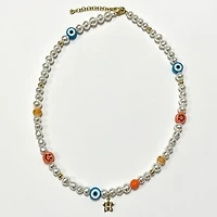 LUV AJ Houston Astros Pearl Bead Logo Necklace