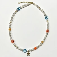 LUV AJ Houston Astros Pearl Bead Logo Necklace