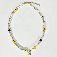 LUV AJ San Diego Padres Pearl Bead Logo Necklace