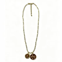 LUV AJ Boston Red Sox Double Coin Logo Necklace