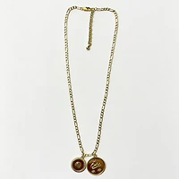LUV AJ Chicago Cubs Double Coin Logo Necklace