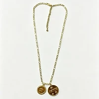 LUV AJ Houston Astros Double Coin Logo Necklace