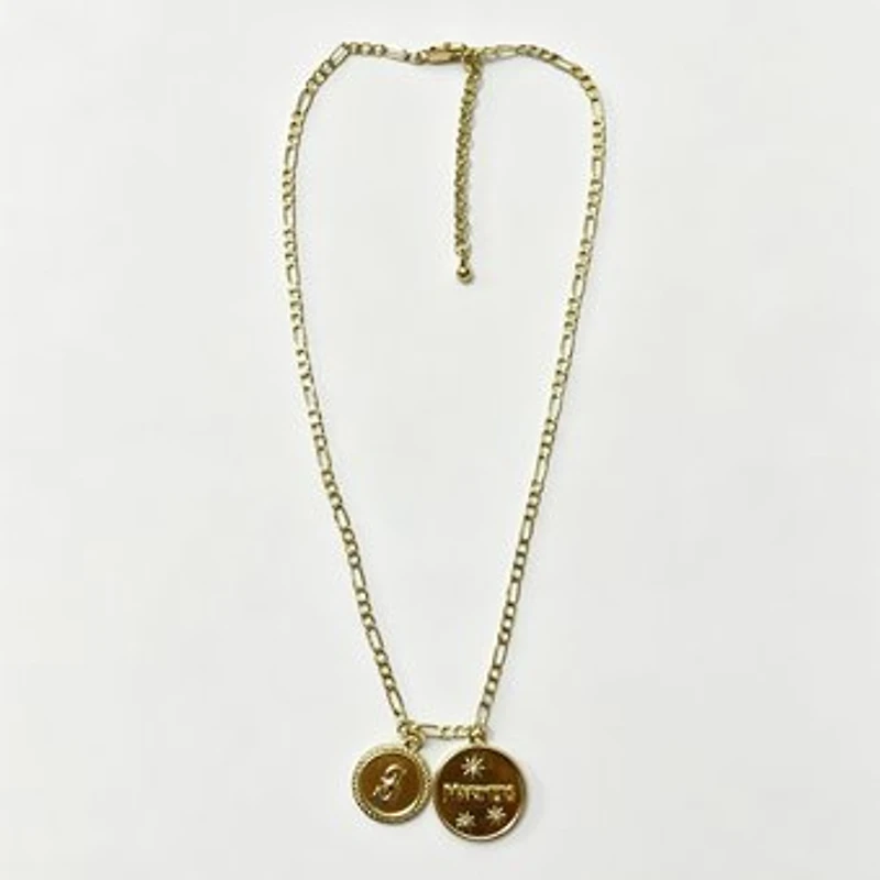 LUV AJ Seattle Mariners Double Coin Logo Necklace