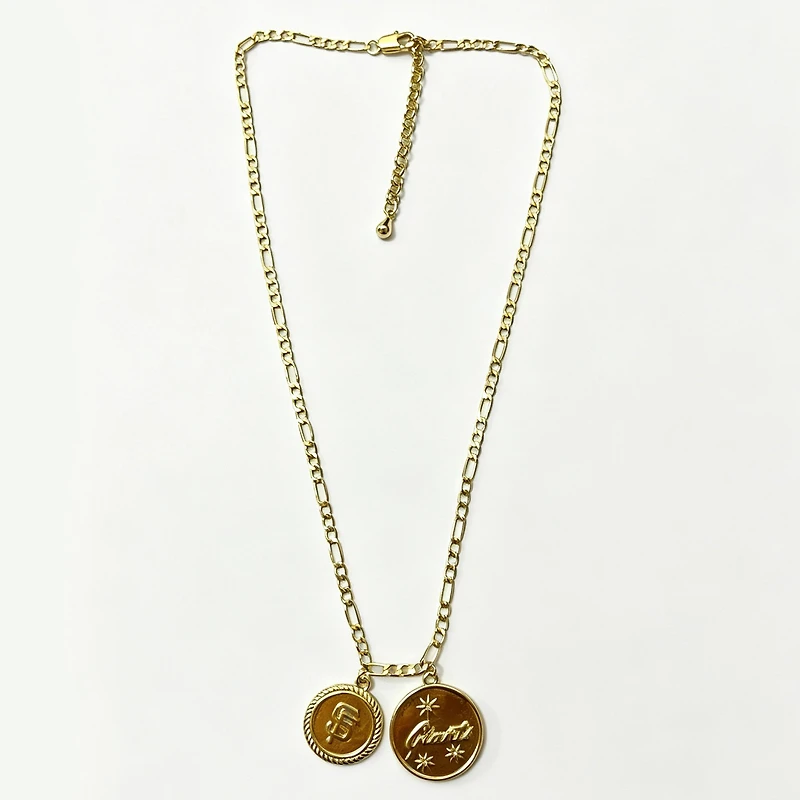 LUV AJ San Francisco Giants Double Coin Logo Necklace