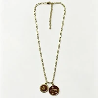 LUV AJ San Diego Padres Double Coin Logo Necklace