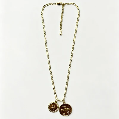 LUV AJ San Diego Padres Double Coin Logo Necklace