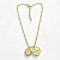 LUV AJ Pittsburgh Pirates Double Coin Logo Necklace