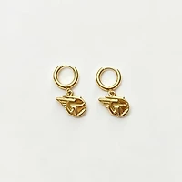 LUV AJ Cleveland Guardians Logo Charm Huggie Earrings