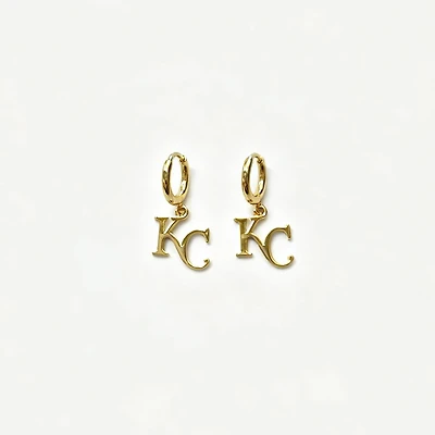 LUV AJ Kansas City Royals Logo Charm Huggie Earrings