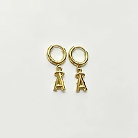 LUV AJ Los Angeles Angels Logo Charm Huggie Earrings