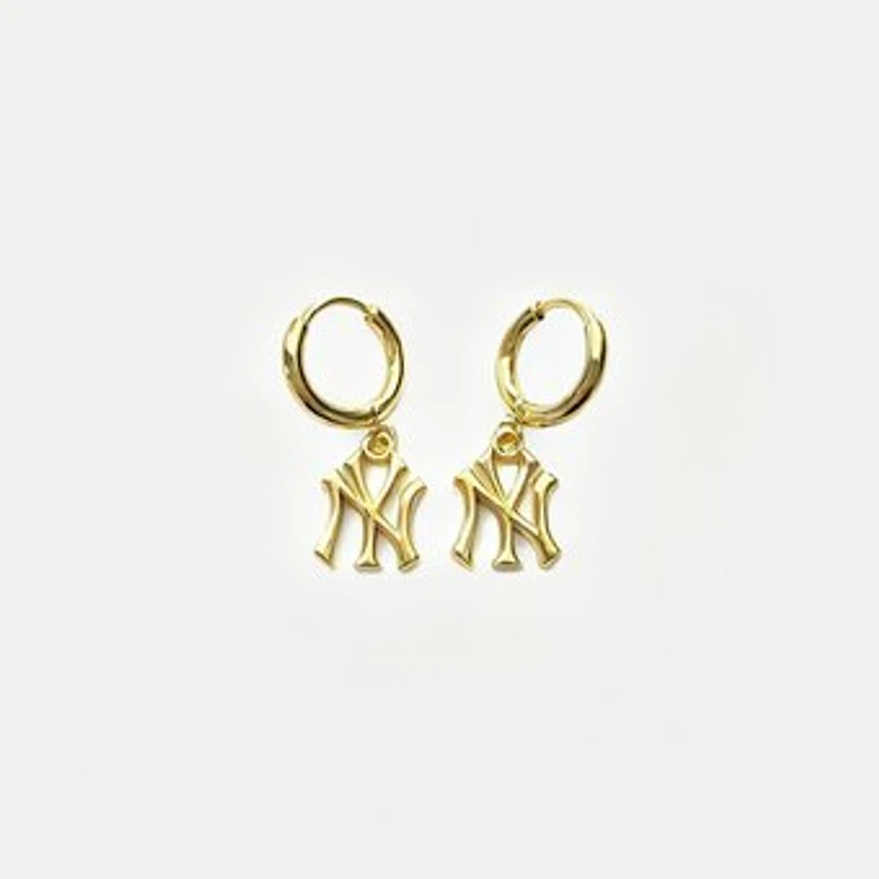 LUV AJ New York Yankees Logo Charm Huggie Earrings