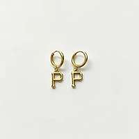 LUV AJ Pittsburgh Pirates Logo Charm Huggie Earrings