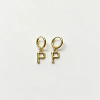 LUV AJ Pittsburgh Pirates Logo Charm Huggie Earrings