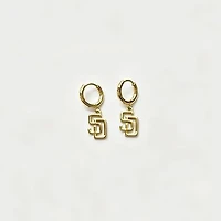 LUV AJ San Diego Padres Logo Charm Huggie Earrings