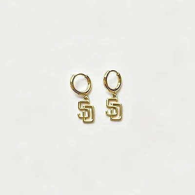 LUV AJ San Diego Padres Logo Charm Huggie Earrings