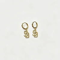 LUV AJ San Diego Padres Logo Charm Huggie Earrings