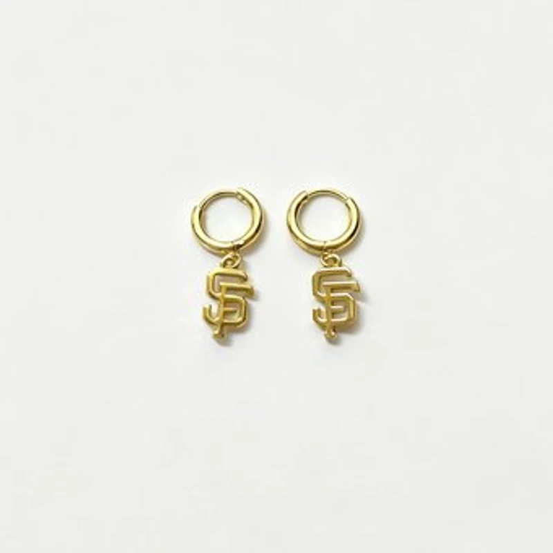 LUV AJ San Francisco Giants Logo Charm Huggie Earrings