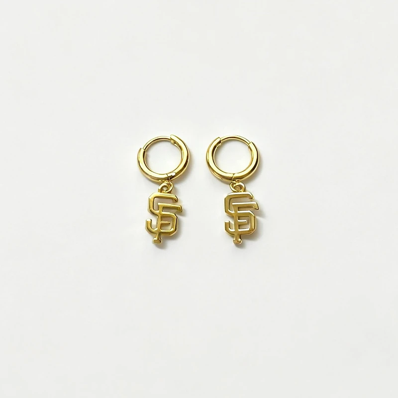 LUV AJ San Francisco Giants Logo Charm Huggie Earrings