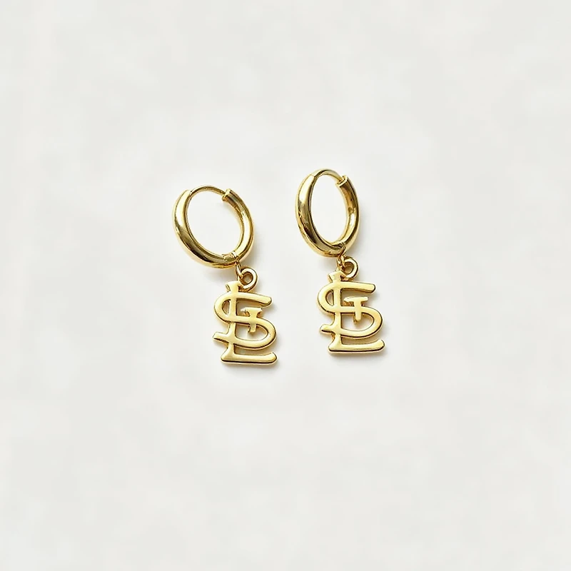 LUV AJ St. Louis Cardinals Logo Charm Huggie Earrings