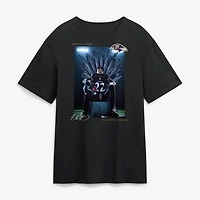Men's Derrick Henry Black Baltimore Ravens Throne T-Shirt