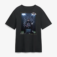 Men's Derrick Henry Black Baltimore Ravens Throne T-Shirt