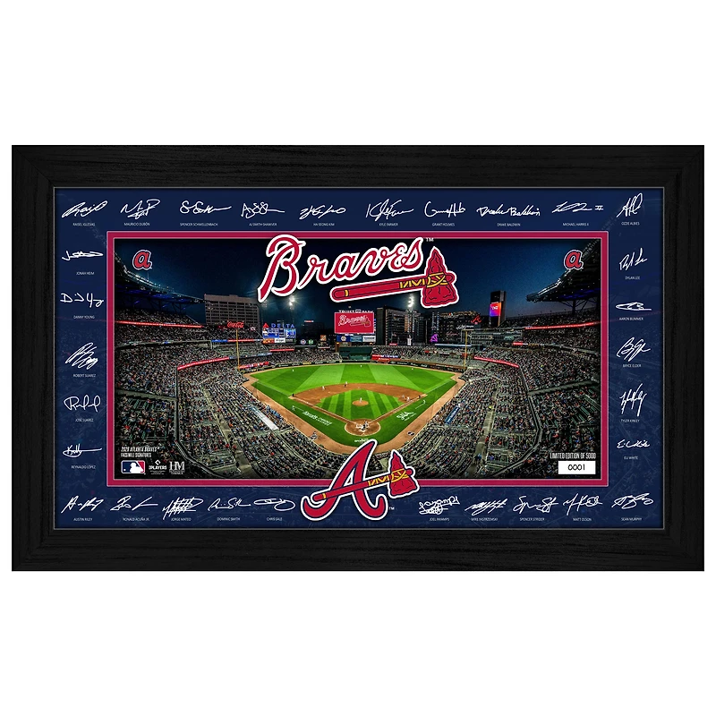 Highland Mint Atlanta Braves 12" x 20" 2026 Signature Field Photograph - Facsimile Signatures