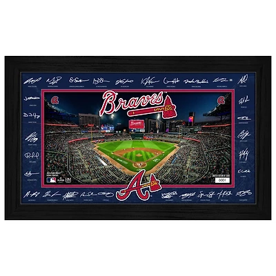 Highland Mint Atlanta Braves 12" x 20" 2026 Signature Field Photograph - Facsimile Signatures