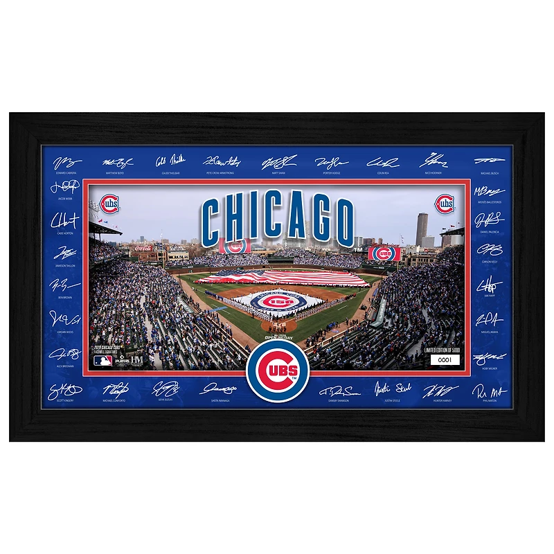 Highland Mint Chicago Cubs 12" x 20" 2026 Signature Field Photograph - Facsimile Signatures