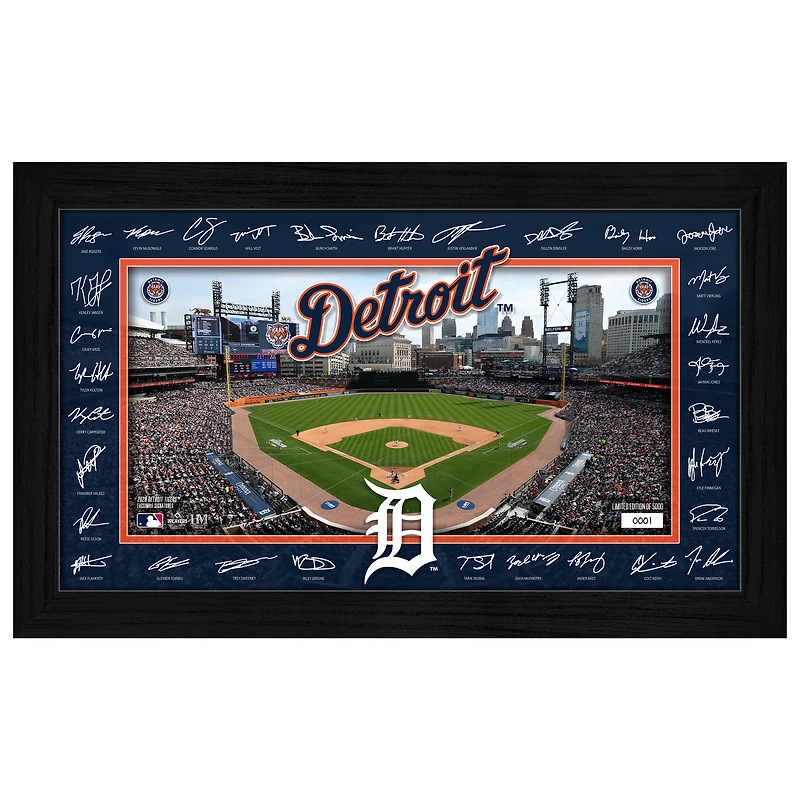 Highland Mint Detroit Tigers 12" x 20" 2026 Signature Field Photograph - Facsimile Signatures