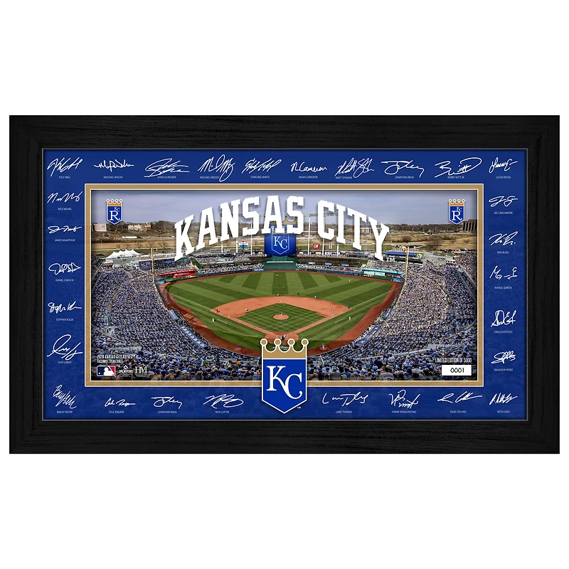 Highland Mint Kansas City Royals 12" x 20" 2026 Signature Field Photograph - Facsimile Signatures