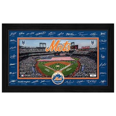 Highland Mint New York Mets 12" x 20" 2026 Signature Field Photograph - Facsimile Signatures