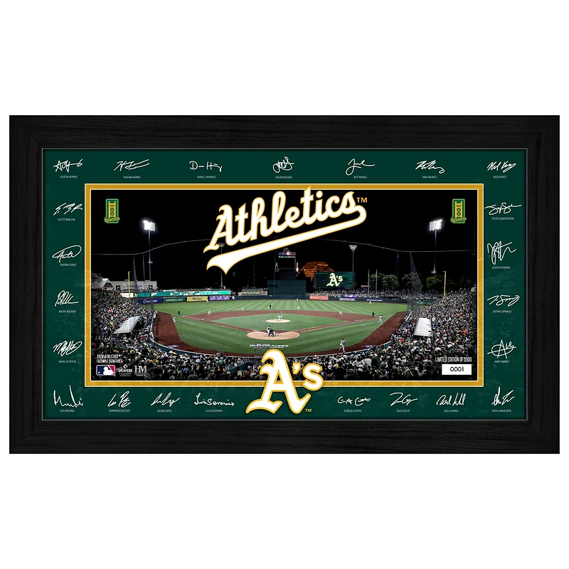 Highland Mint Athletics 12" x 20" 2026 Signature Field Photograph - Facsimile Signatures