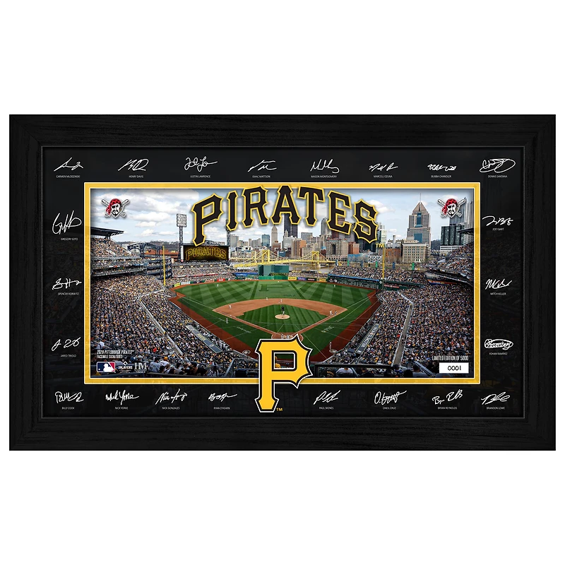 Highland Mint Pittsburgh Pirates 12" x 20" 2026 Signature Field Photograph - Facsimile Signatures