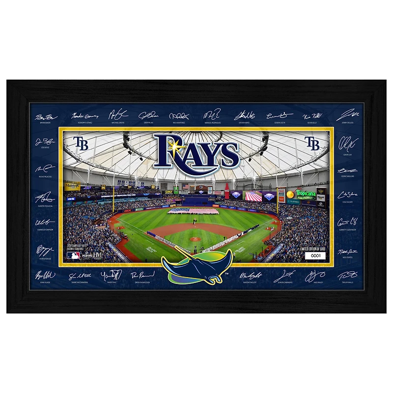 Highland Mint Tampa Bay Rays 12" x 20" 2026 Signature Field Photograph - Facsimile Signatures