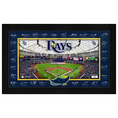 Highland Mint Tampa Bay Rays 12" x 20" 2026 Signature Field Photograph - Facsimile Signatures